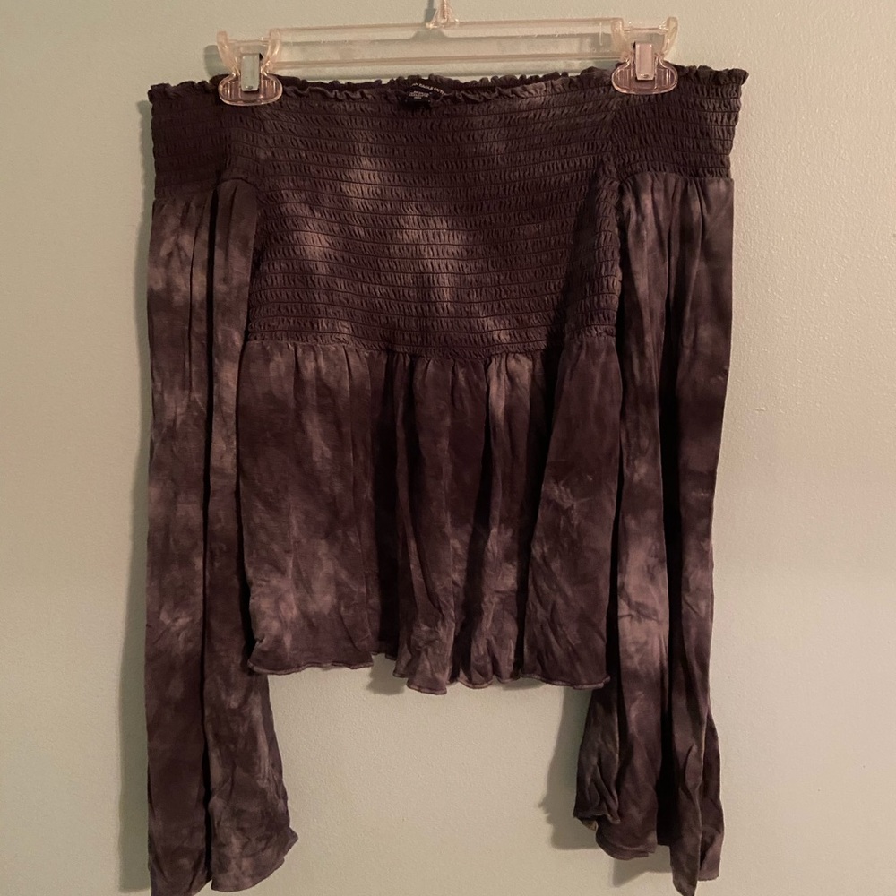 Off the shoulder Shibori top